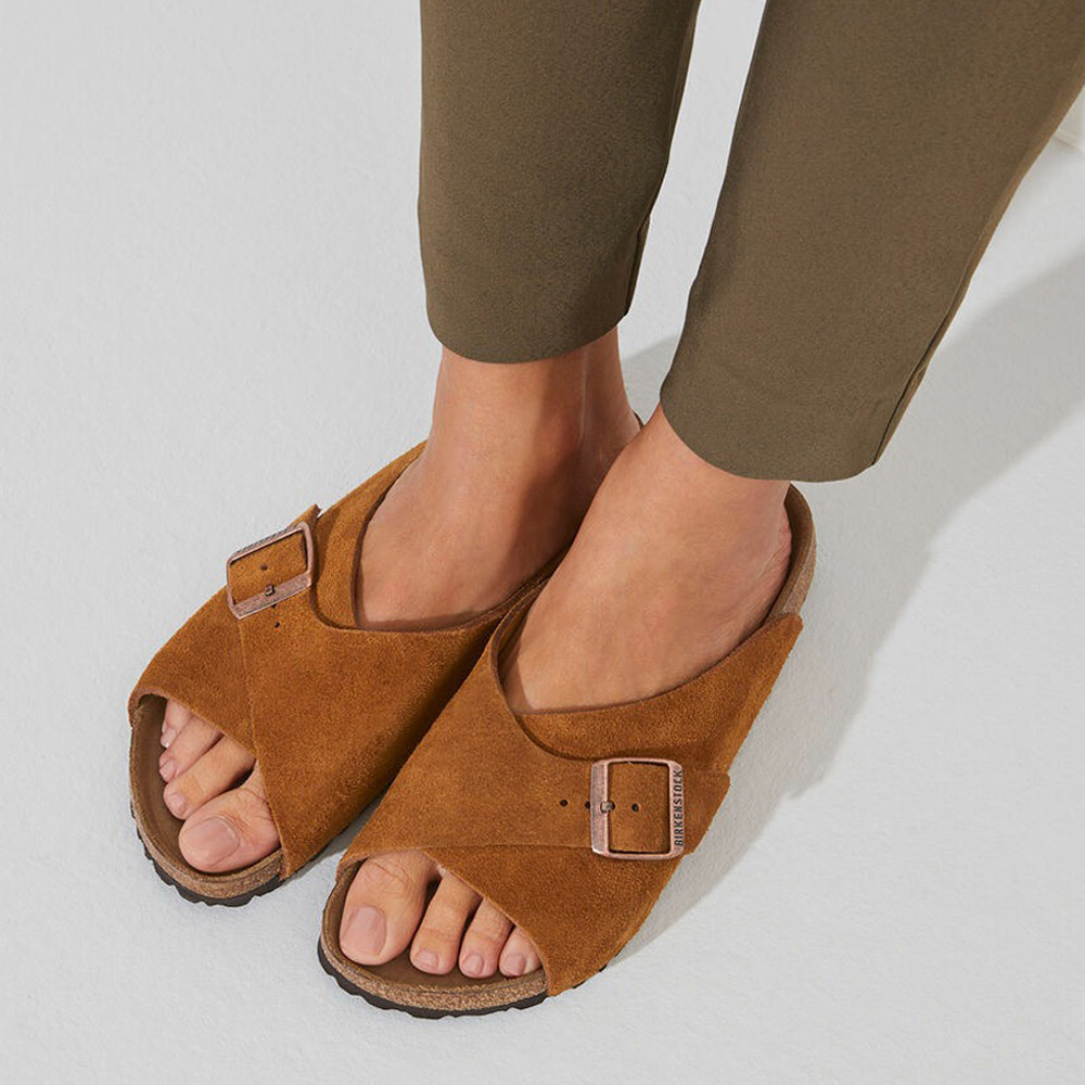 ビルケンシュトック BIRKENSTOCK アローサ ソフトフットベッド サンダル ミンク スエードレザー ベロアレザー ナローフィット(幅狭)  Arosa Soft Footbed 1023862