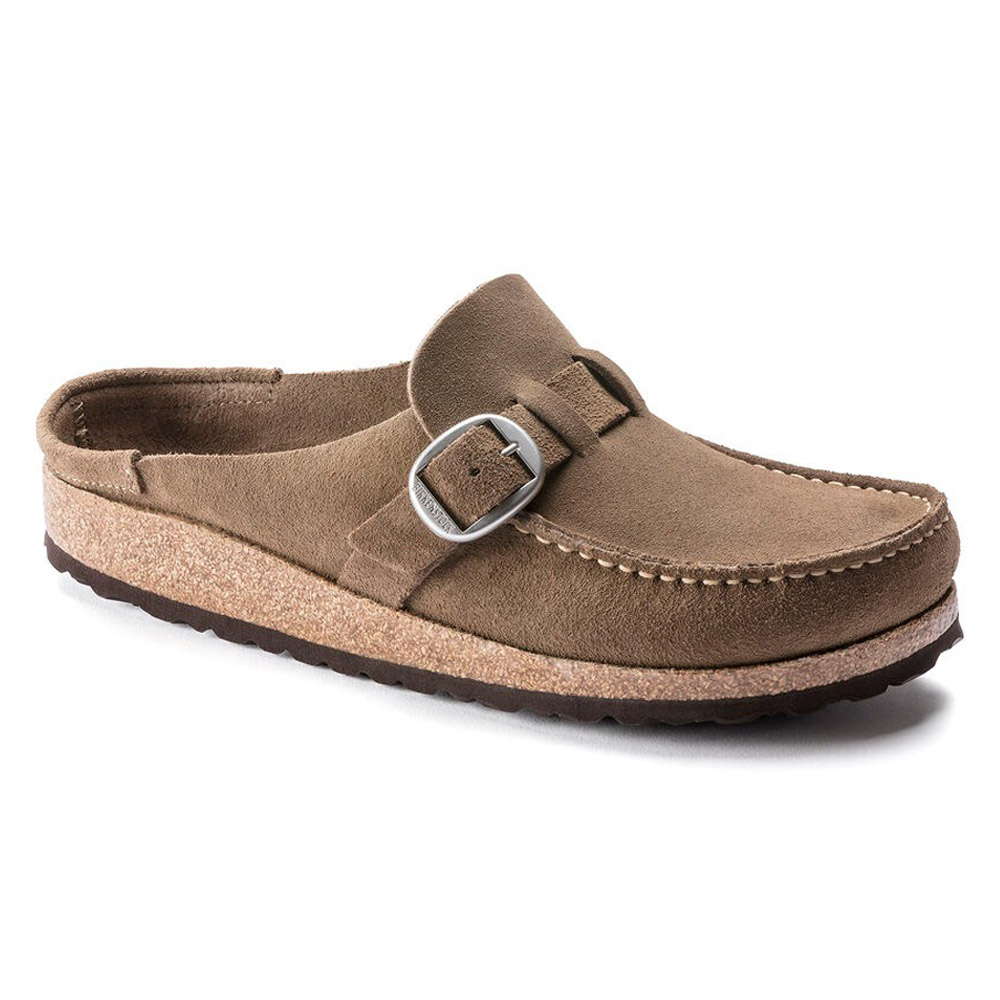 ビルケンシュトック BIRKENSTOCK バックリー サンダル レディース グレイトープ ナローフィット(幅狭)  ベロアレザー モカシン風 Buckley 1019490｜raiders｜05