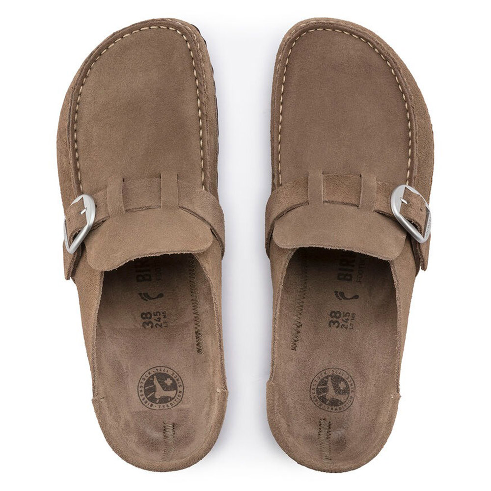 ビルケンシュトック BIRKENSTOCK バックリー サンダル レディース グレイトープ ナローフィット(幅狭)  ベロアレザー モカシン風 Buckley 1019490｜raiders｜08