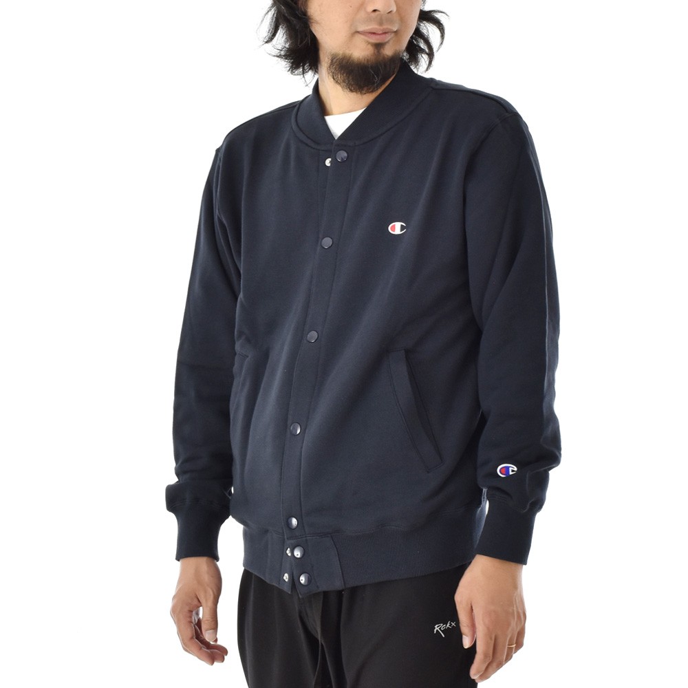 即購入OK】champion スナップカーディガン サイズXL ネイビー