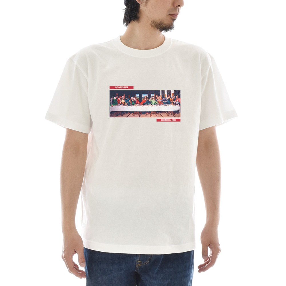 半袖 アートTシャツ】最後の晩餐 Tシャツ ビビッド レオナルドダ