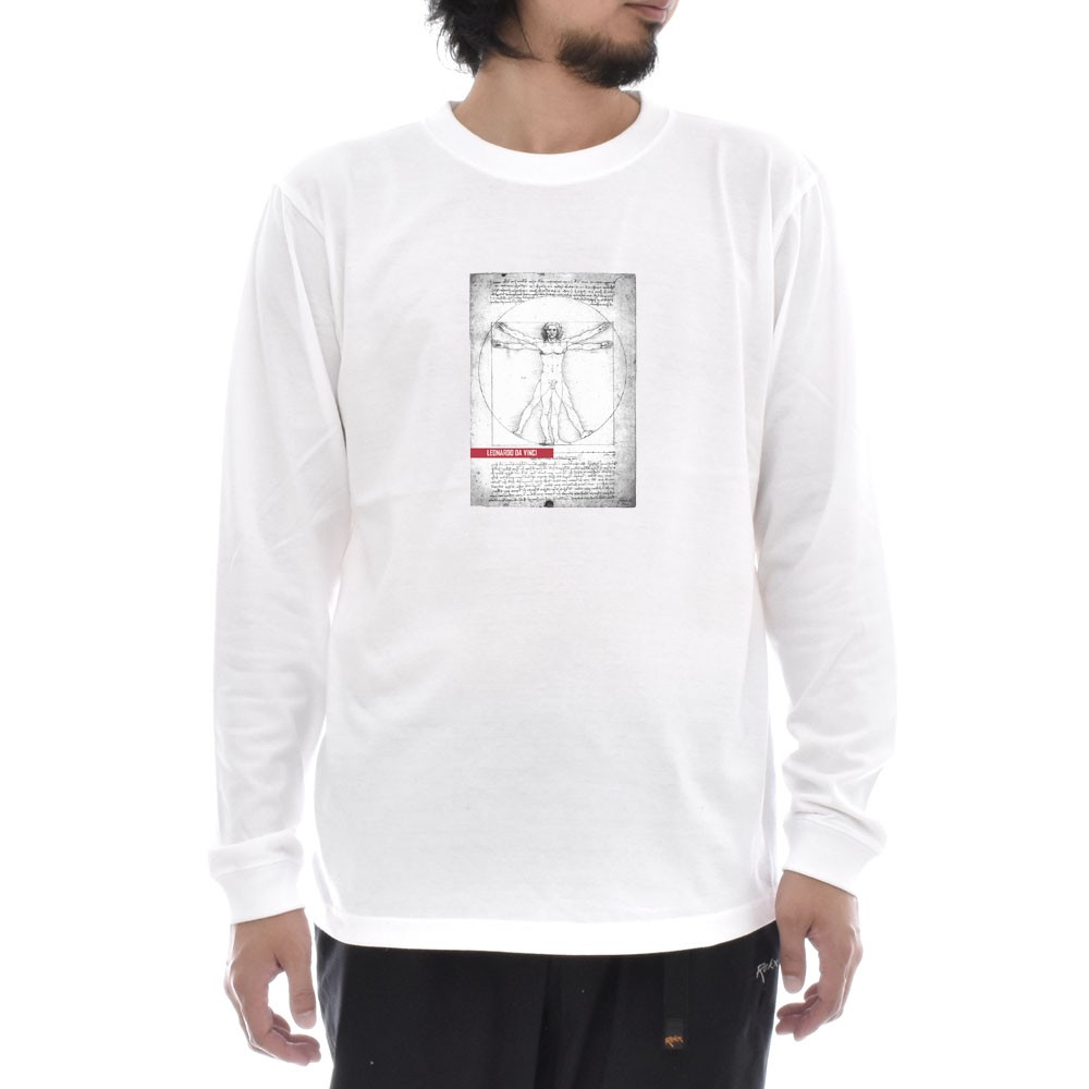 レオナルドダヴィンチ Tシャツ ウィトルウィウス的人体図 ライフ イズ 