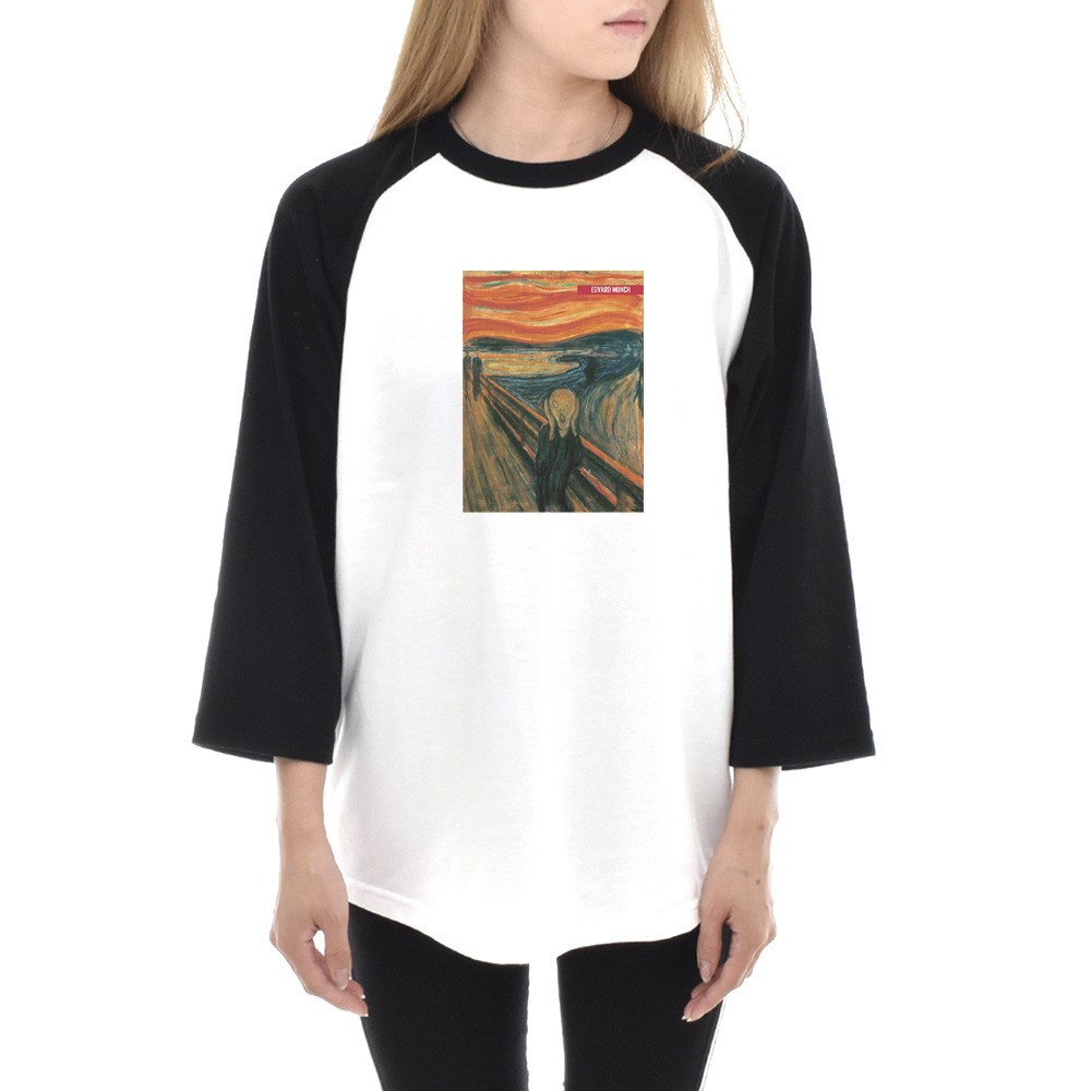未着用品　エドヴァルド・ムンク　マドンナ　Tシャツ サイズＬ　怖い絵展　ムンク raiders_emc-005-st-bk