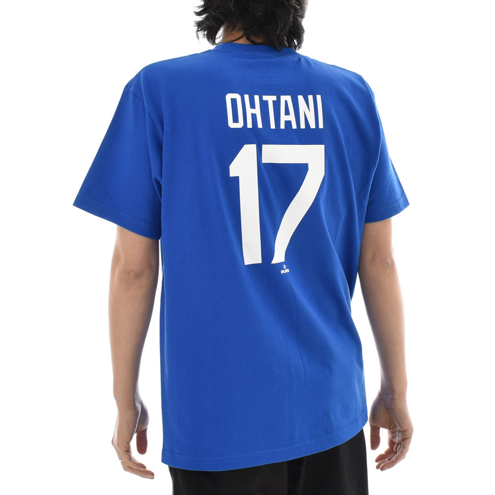ファナティクス Fanatics Tシャツ MLB 大谷翔平 Tシャツ ドジャース Tシャツ ネーム ナンバー OHTANI 背番号 17  ML01-24AS-0002 メンズ レディース 青 白