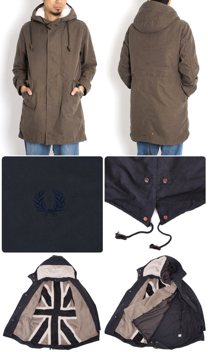 希少》フレッドペリー FRED PERRY☆モッズコート M カーキ D213 同時