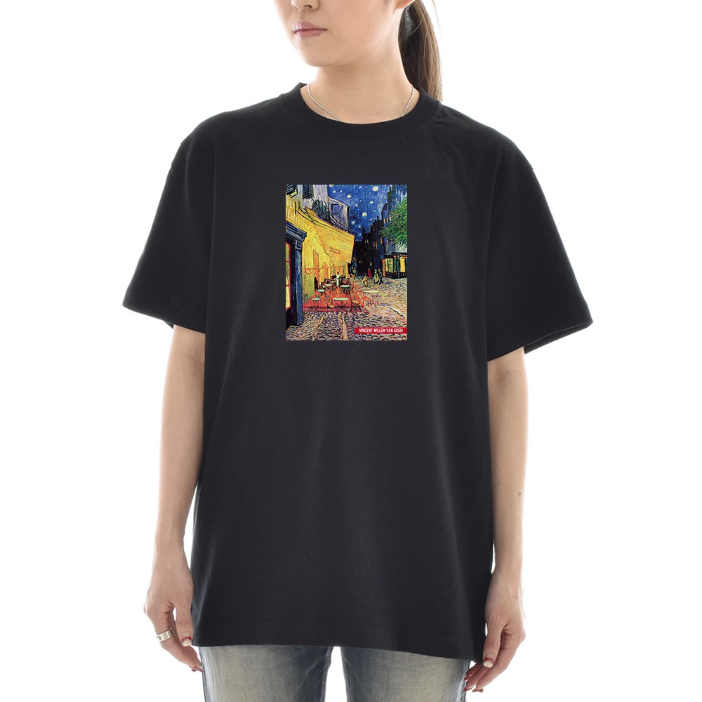 半袖 アートTシャツ】ゴッホ Tシャツ 夜のカフェテラス フィンセント