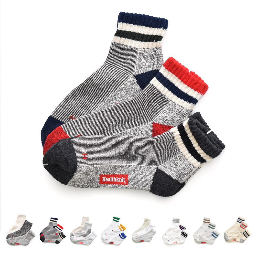 ヘルスニット Healthknit ソックス 靴下 クォーターソックス 3P 3足セット(3足組) 191-3621 191-3650 191-3671 191-3672 191-3685 191-3686 191-3687 191-3688｜raiders