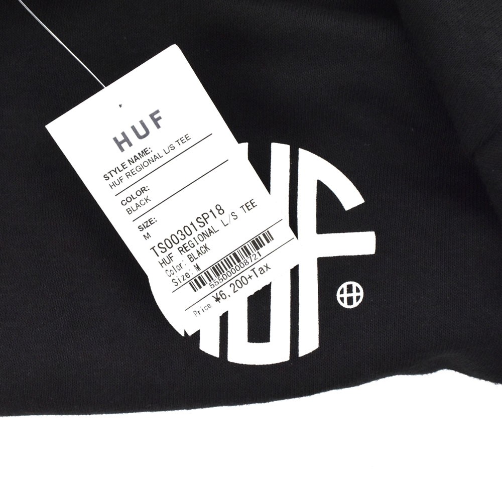 ハフ HUF Tシャツ レジオナル ロングスリーブ Tシャツ ロンT 長袖T 
