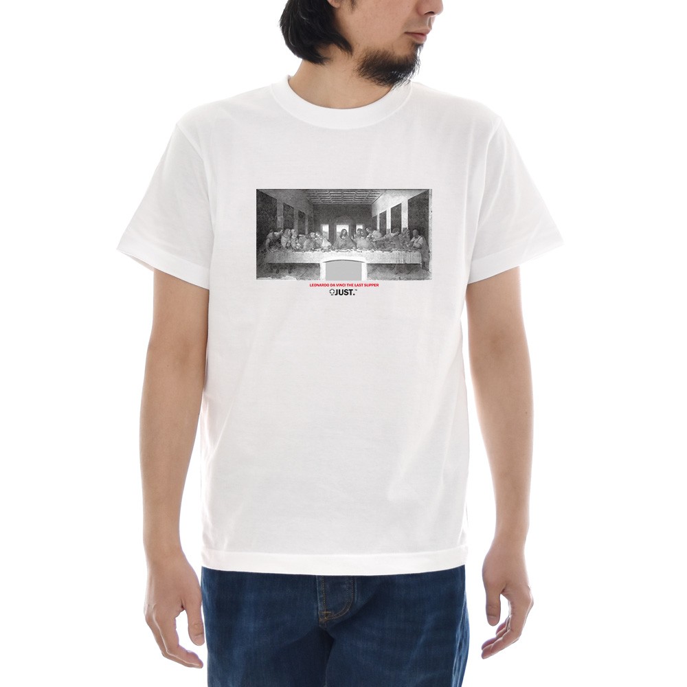 最後の晩餐 Tシャツ ジャスト モノクロ 半袖Tシャツ メンズ レディース