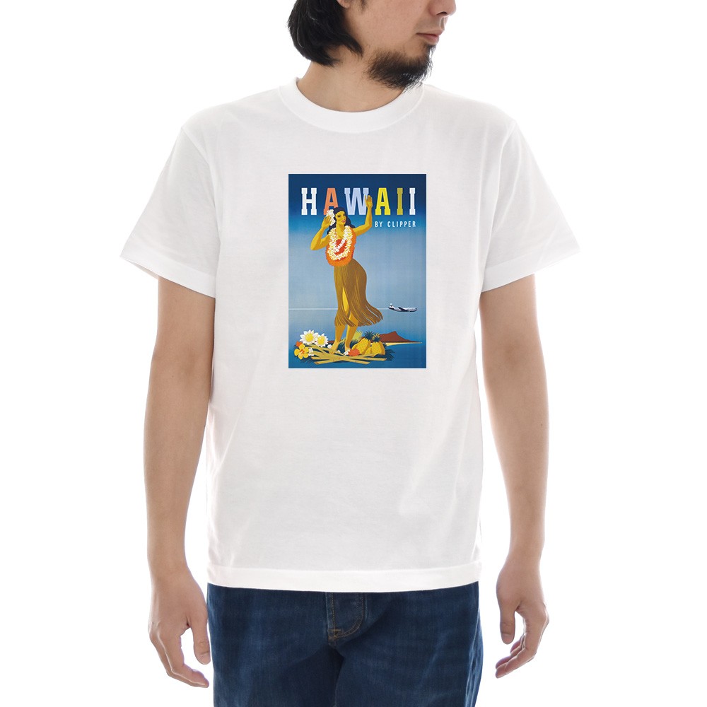 ヴィンテージ ポスター Tシャツ フラガール ハワイ ハワイアン HAWAII
