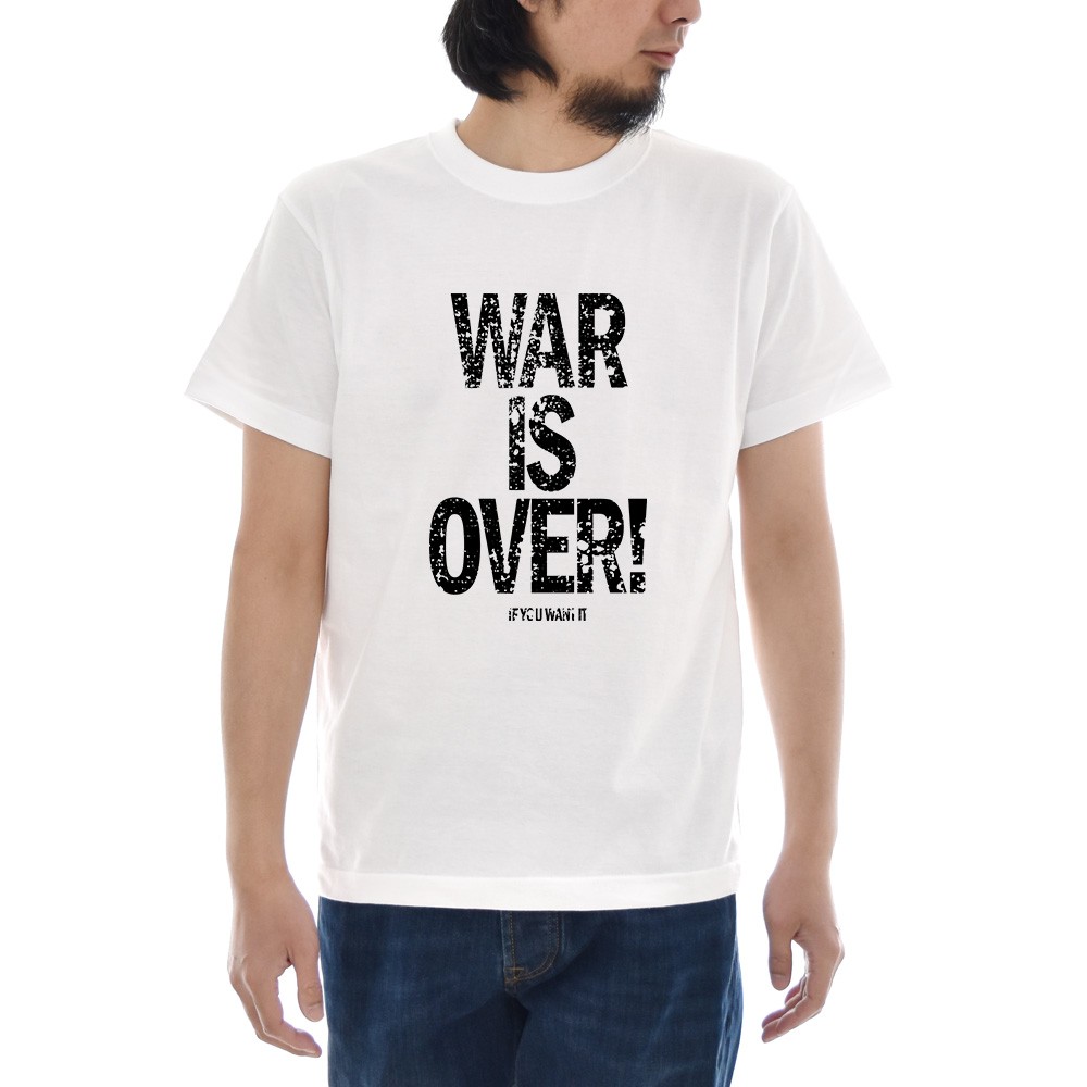 メッセージ Tシャツ WAR IS OVER 反戦 PEACE ジョン・レノン 半袖T