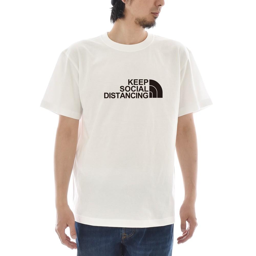 stay Tシャツ　ボックスロゴ Tシャツ1枚　コロナ コロナ Tシャツ おもしろ パロディ ソーシャル ディスタンス KEEP