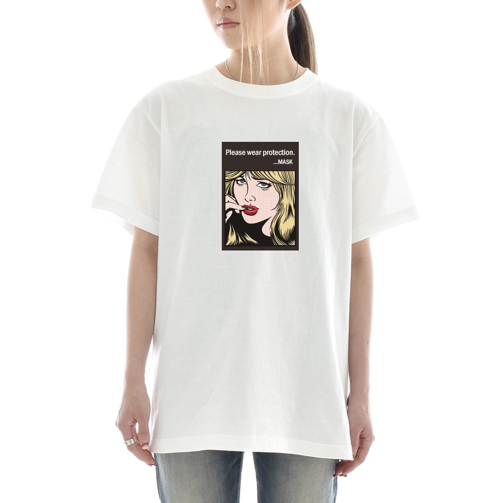 マスク Mask Tシャツ コロナ Tシャツ おもしろ パロディ マスクTシャツ Please wear