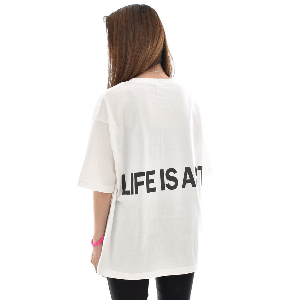 ビッグシルエット Tシャツ メンズ レディース Life is ART ライフ イズ