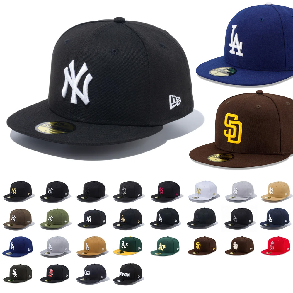 ニューエラ キャップ NEW ERA ニューエラ ベースボールキャップ カスタム 59FIFTY ニューヨークヤンキース ロサンゼルス ドジャース 帽子 メンズ レディース｜raiders
