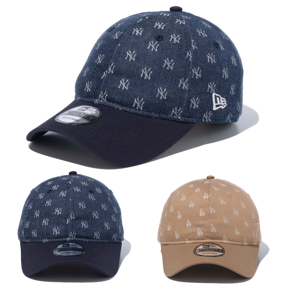 ニューエラ NEWERA キャップ 9TWENTY MLB ジャカード 920 モノグラム 14109840 14109848 メンズ レディース  ニューヨークヤンキース ロサンゼルス ドジャース