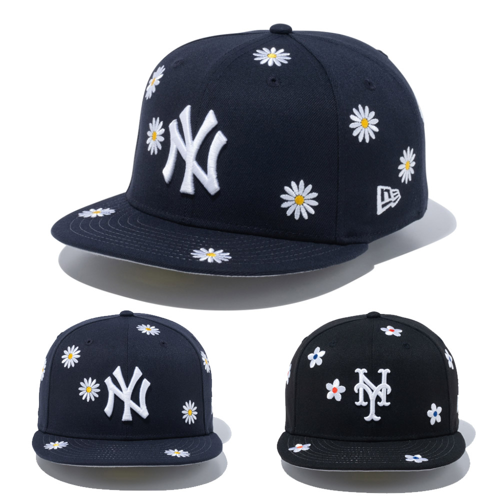 ニューエラ NEWERA キャップ 59FIFTY フラワーエンブロイダリー 5950 14109889 14109895 メンズ レディース  ニューヨークヤンキース ニューヨークメッツ 花柄