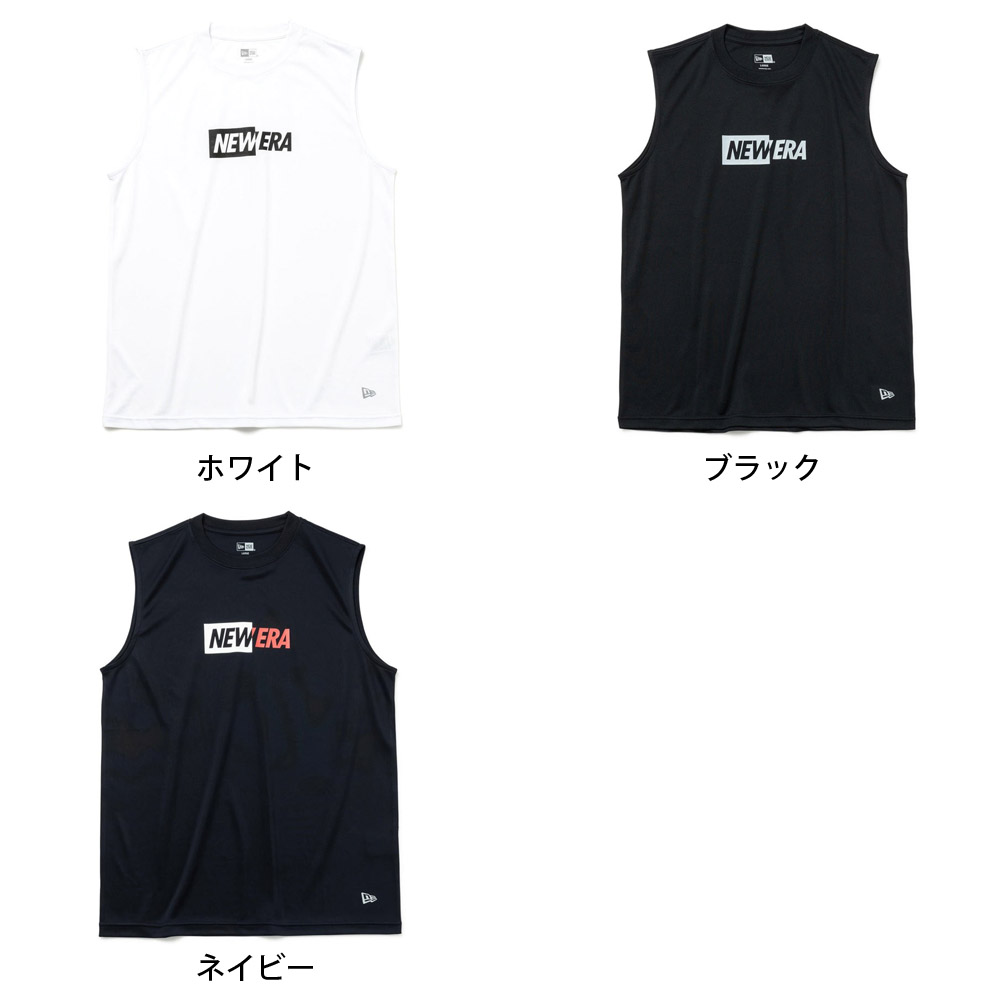 ニューエラ new era NEWERA パフォーマンス タンクトップ ノースリーブ チェストロゴ タンク Chest Logo Tech Tank 14121941 14121943 14121942 メンズ ロゴ 黒｜raiders｜05