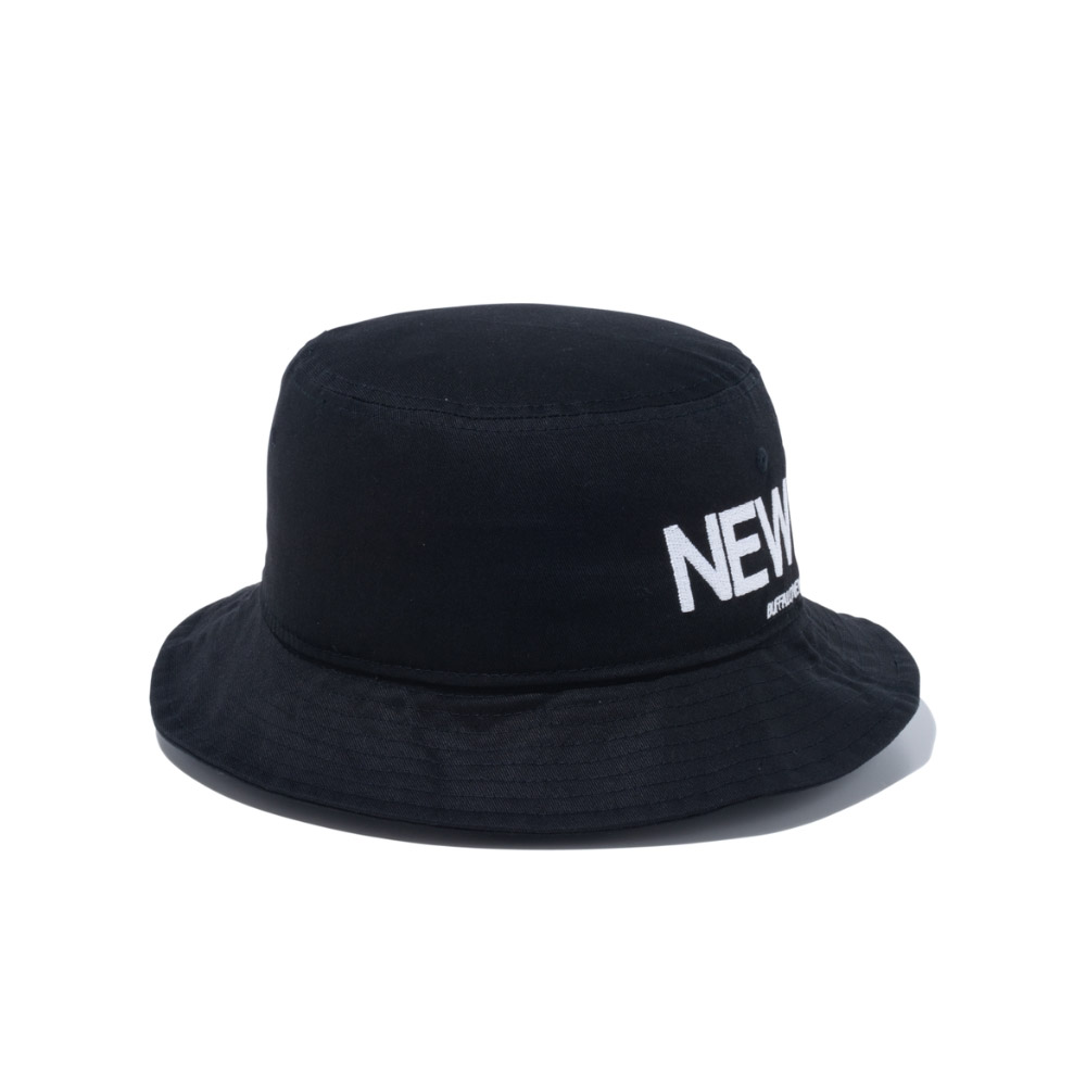 ニューエラ new era NEWERA ハット バケット01 BUCKET01 THE ORIGIN 14109556 メンズ レディース 帽子  バケットハット バケハ ビッグロゴ 刺繍 黒