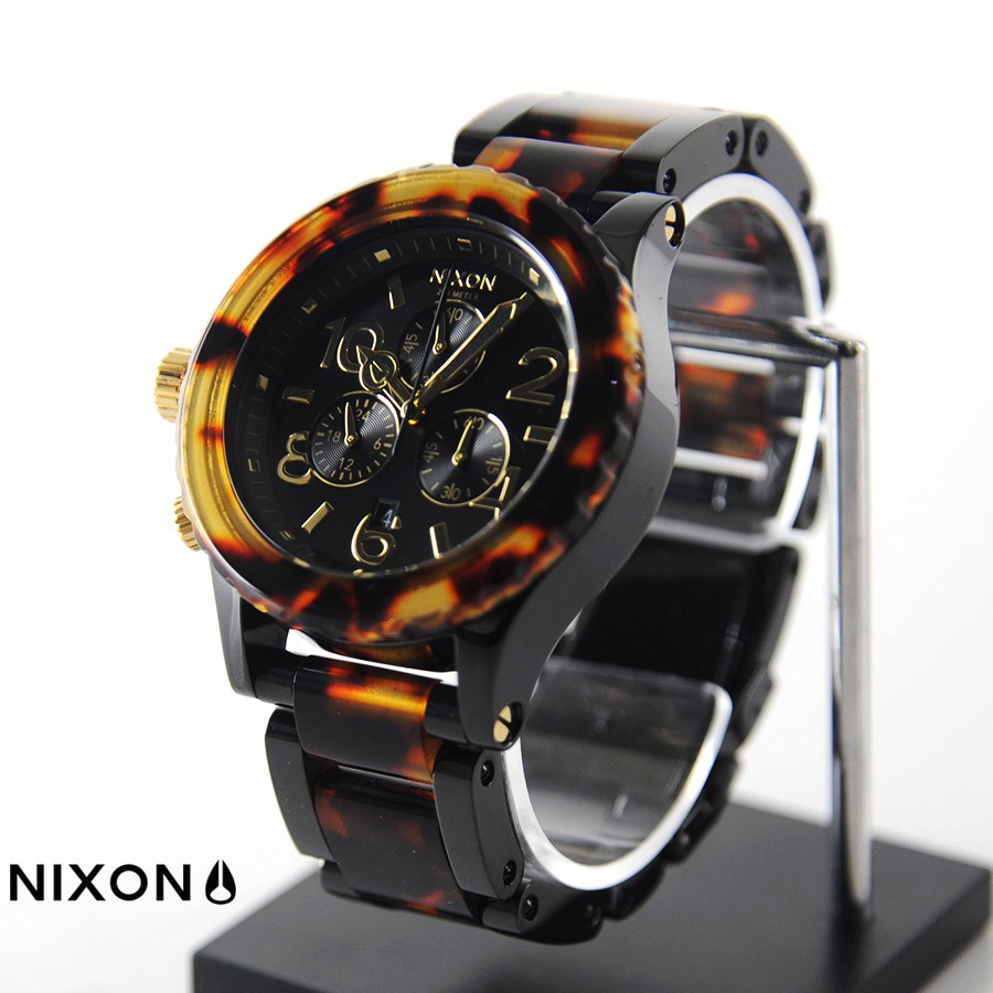 ニクソン NIXON 腕時計 42-20 クロノ オールブラック トートイズ べっ甲 ウォッチブランド メンズ【お取り寄せ商品】