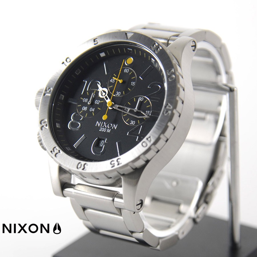 美品】NIXON ニクソン 腕時計 48-20 CHRONO クロノグラフ 黒