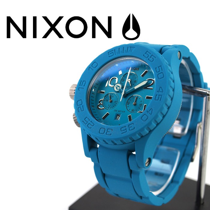 ニクソン NIXON 腕時計 ラバー 42-20 クロノ スカイブルー