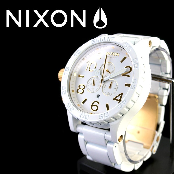 ニクソン NIXON 腕時計 51-30 クロノ オールホワイト ゴールド クロマコート メンズ ニクソン NIXON :nixon-51