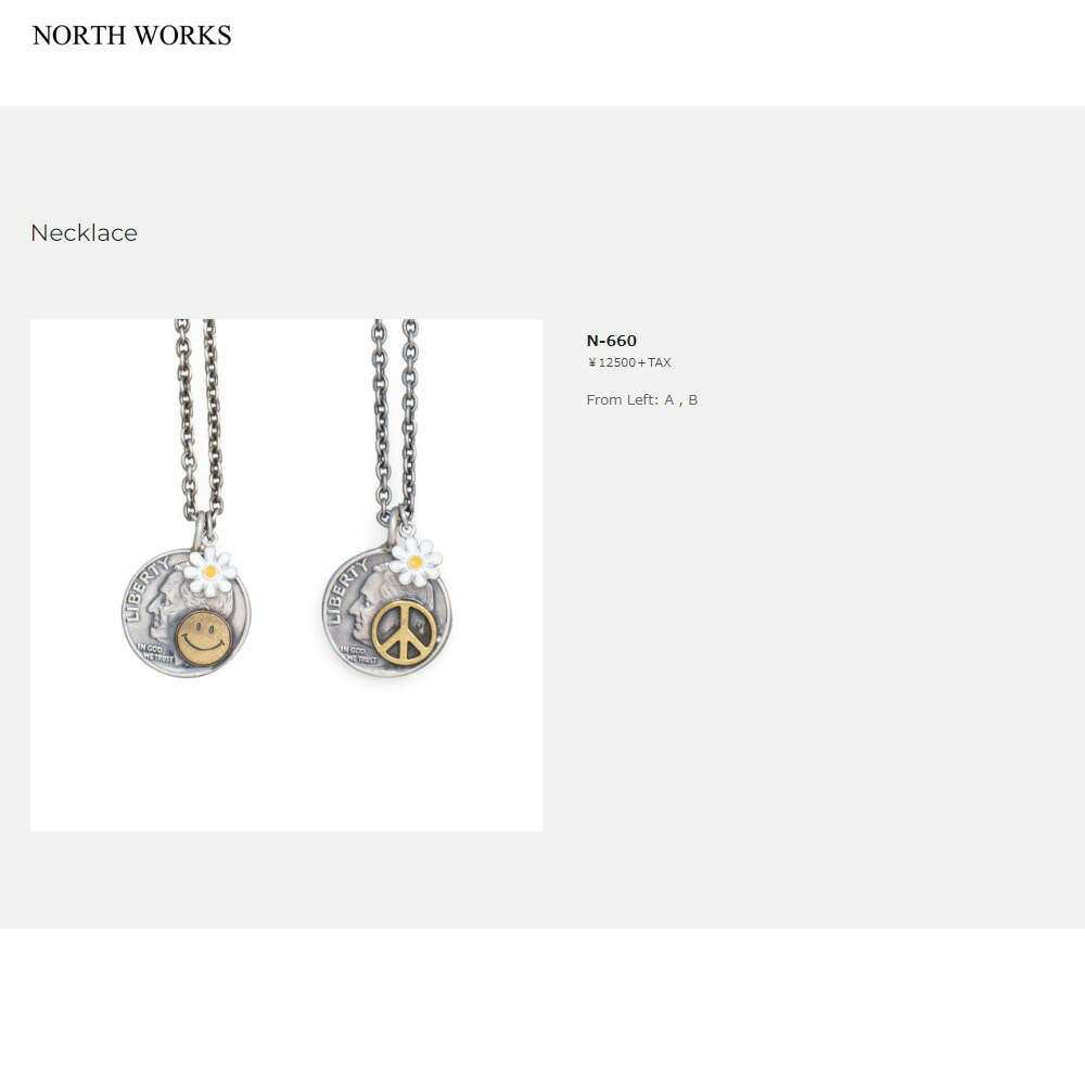 10%OFFセール】ノースワークス NORTH WORKS ネックレス フラワー