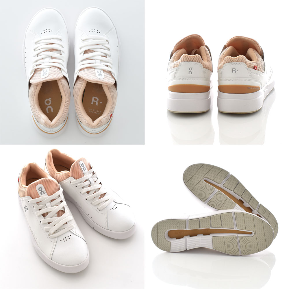 On（オン）ロジャー スニーカー 27cm｜ホワイト×ブラウン｜美品｜10回未満 On（オン） スニーカー ロジャー アドバンテージ THE ROGER Advantage