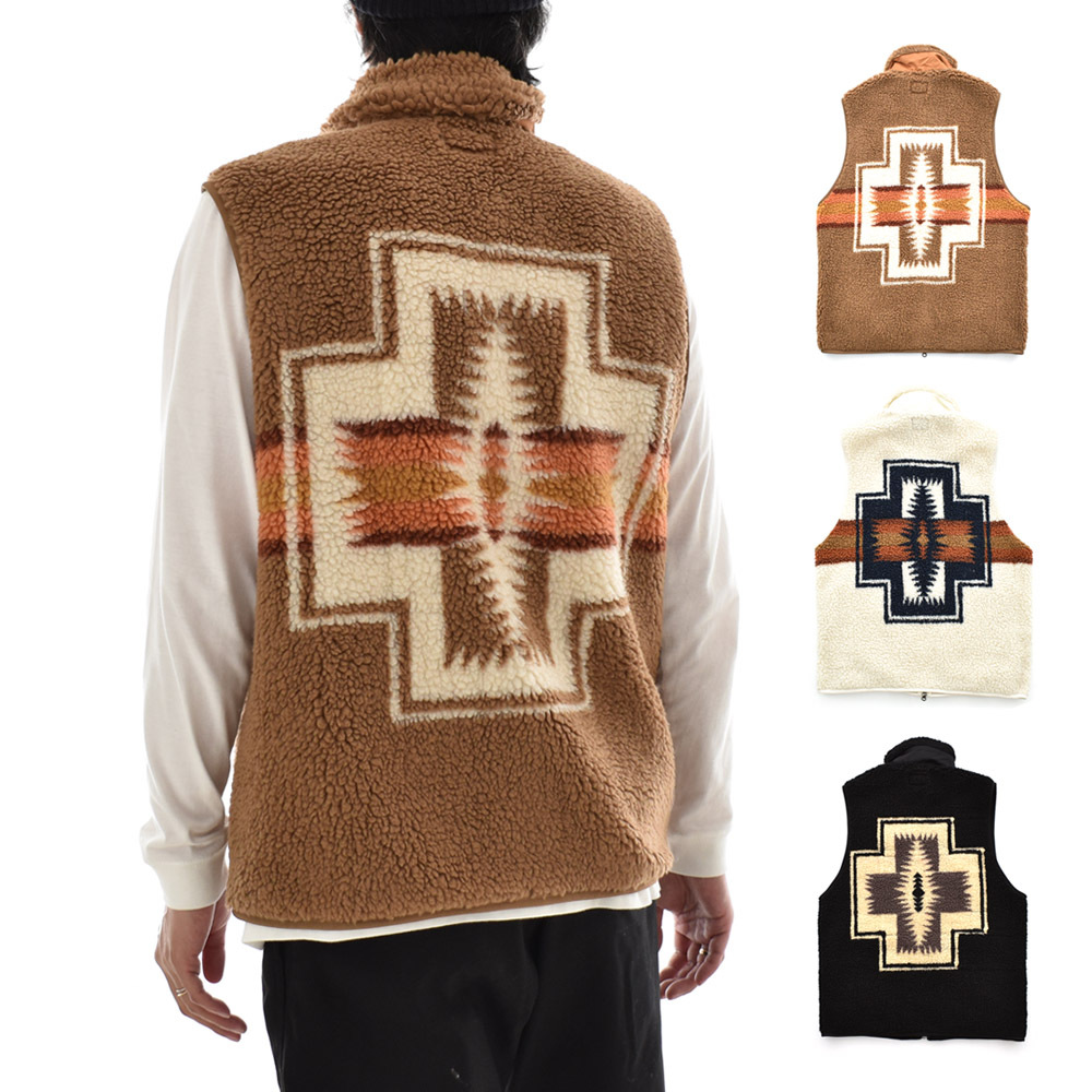 ペンドルトン PENDLETON フリース ジャガードボアフリースベスト