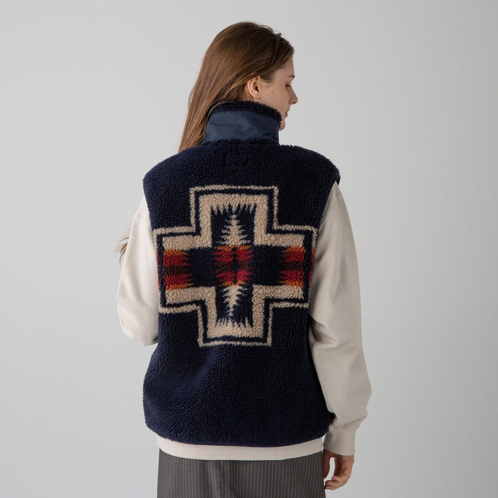 ペンドルトン PENDLETON ボアフリースベスト スタンドネックベスト 4475-7017 メンズ レディース 男女兼用 ファスナー付き  ネイティブ柄