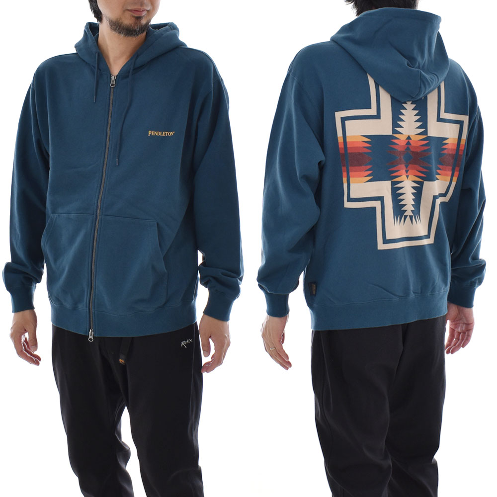 ペンドルトン PENDLETON パーカー バックプリント ジップアップフーディ― 4475-7015 メンズ レディース 男女兼用 ファスナー付き ネイティブ柄 | PENDLETON | 04