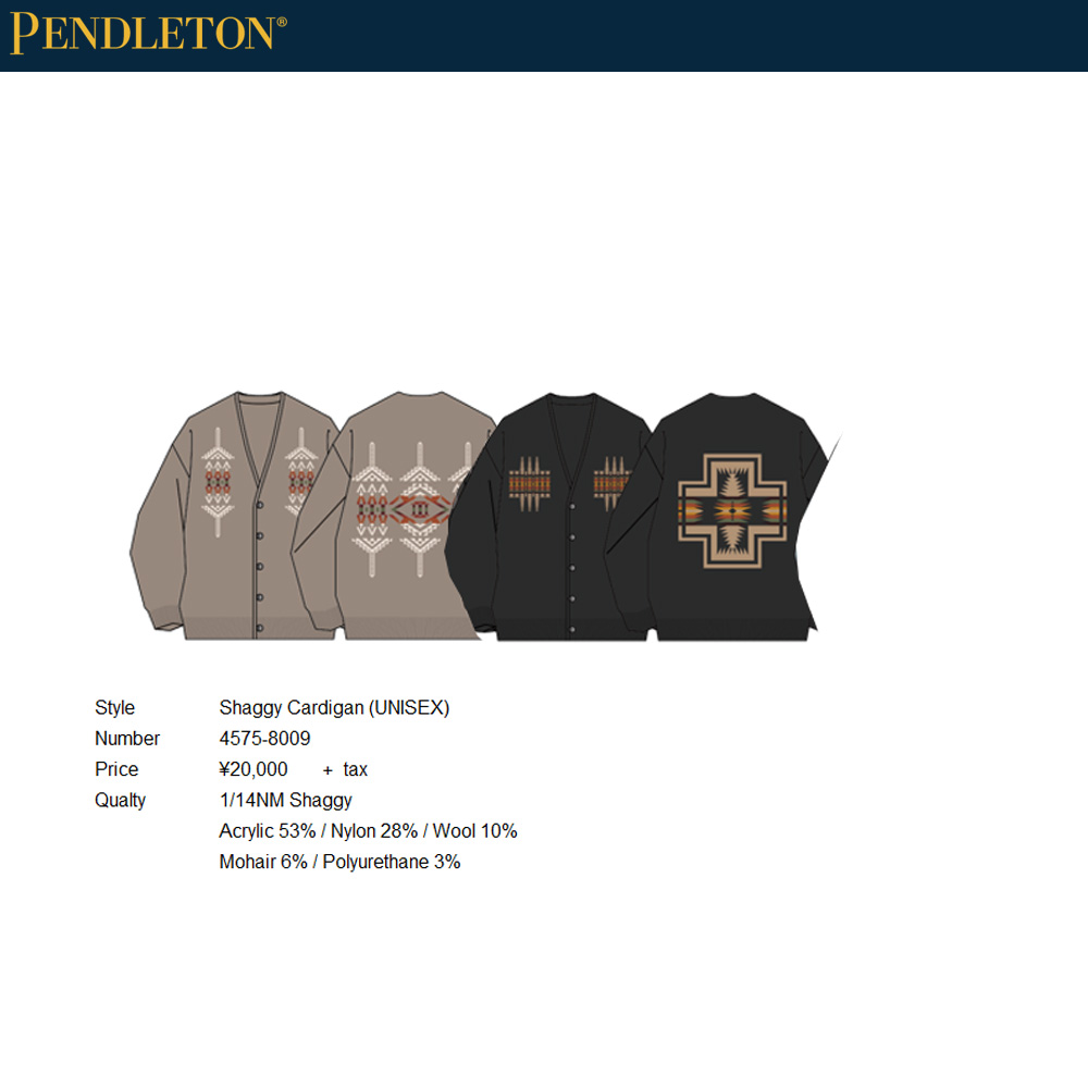 PENDLETON ペンドルトン モヘアカーディガン シャギー