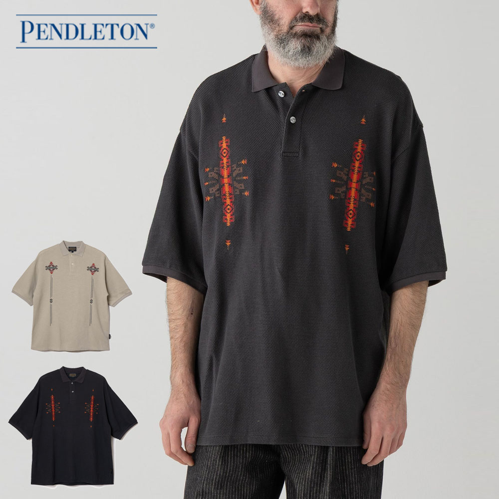 ペンドルトン PENDLETON ポロシャツ エンボス 半袖ポロシャツ EMB Polo Shirt 6275-4006 襟付き綿 コットン100％ メンズ レディース | PENDLETON