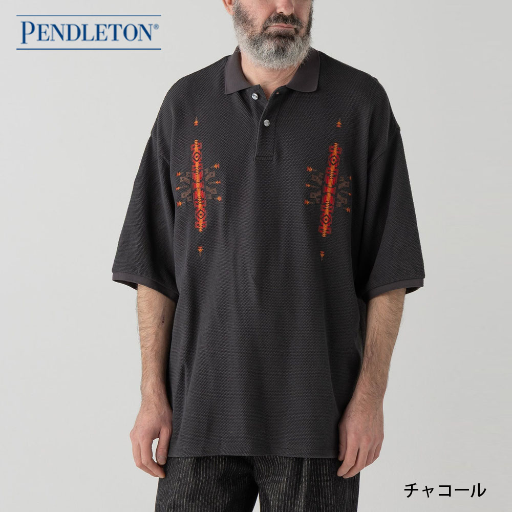 ペンドルトン PENDLETON ポロシャツ エンボス 半袖ポロシャツ EMB Polo Shirt 6275-4006 襟付き綿 コットン100％ メンズ レディース | PENDLETON | 01