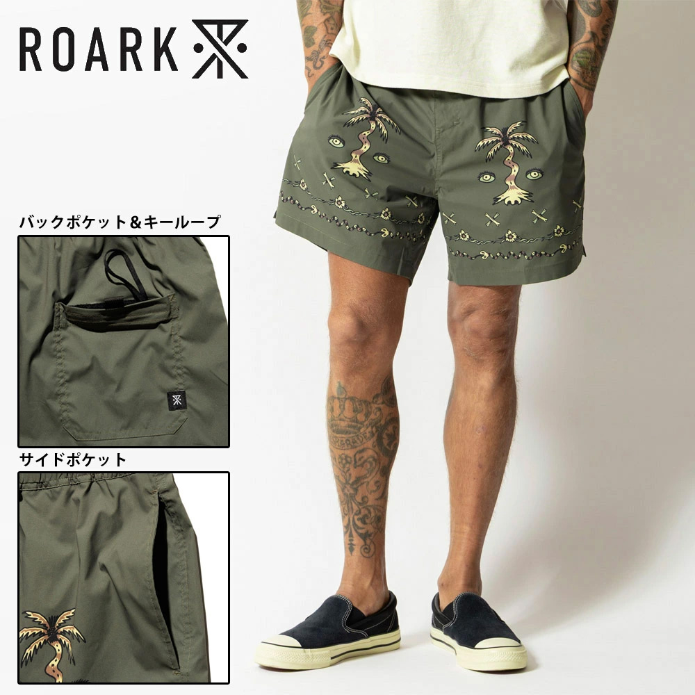ロアークリバイバル ROARK REVIVAL サーフパンツ ボードショーツ SHOREY RBSJ1201-ARM メンズ コラボレーション 水陸両用 水着 海パン 海水パンツ トランクス