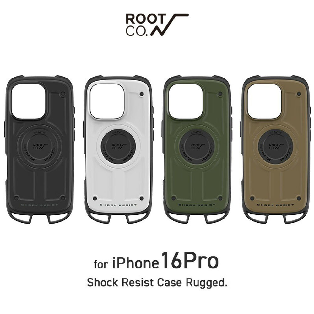 �yiPhone16Pro��p�P�[�X�z���[�g �R�[ ROOT CO. �P�[�X �O���r�e�B �V���b�N���W�X�g�P�[�X ���M�b�h GRAVITY Shock Resist Case Rugged. for iPhone16Pro