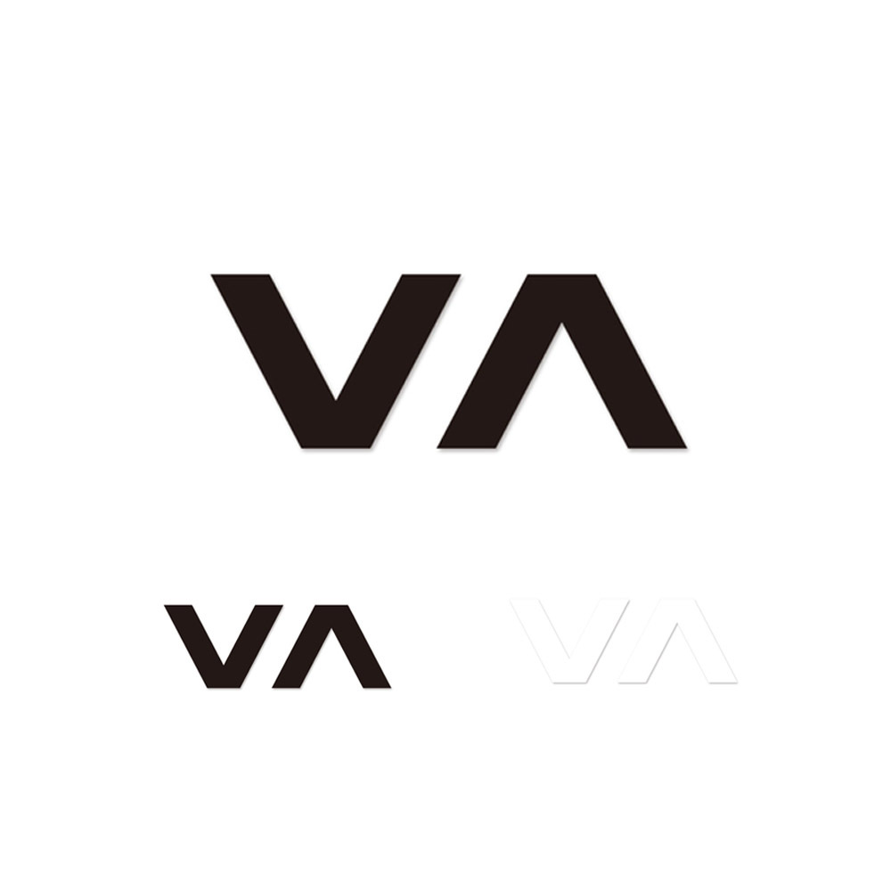 RVCA（ルーカ） ルカ ステッカー VAカット スモール ロゴ カッティング