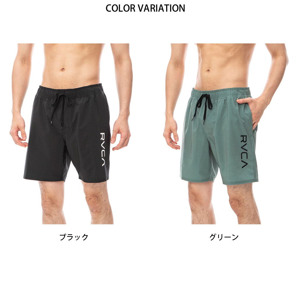 ルーカ ルカ RVCA サーフトランクス エラスティック ボードショーツ ELASTICK BS BE041526 メンズ 海パン サーフパンツ 海水浴 プール 水陸両用 黒｜raiders｜02