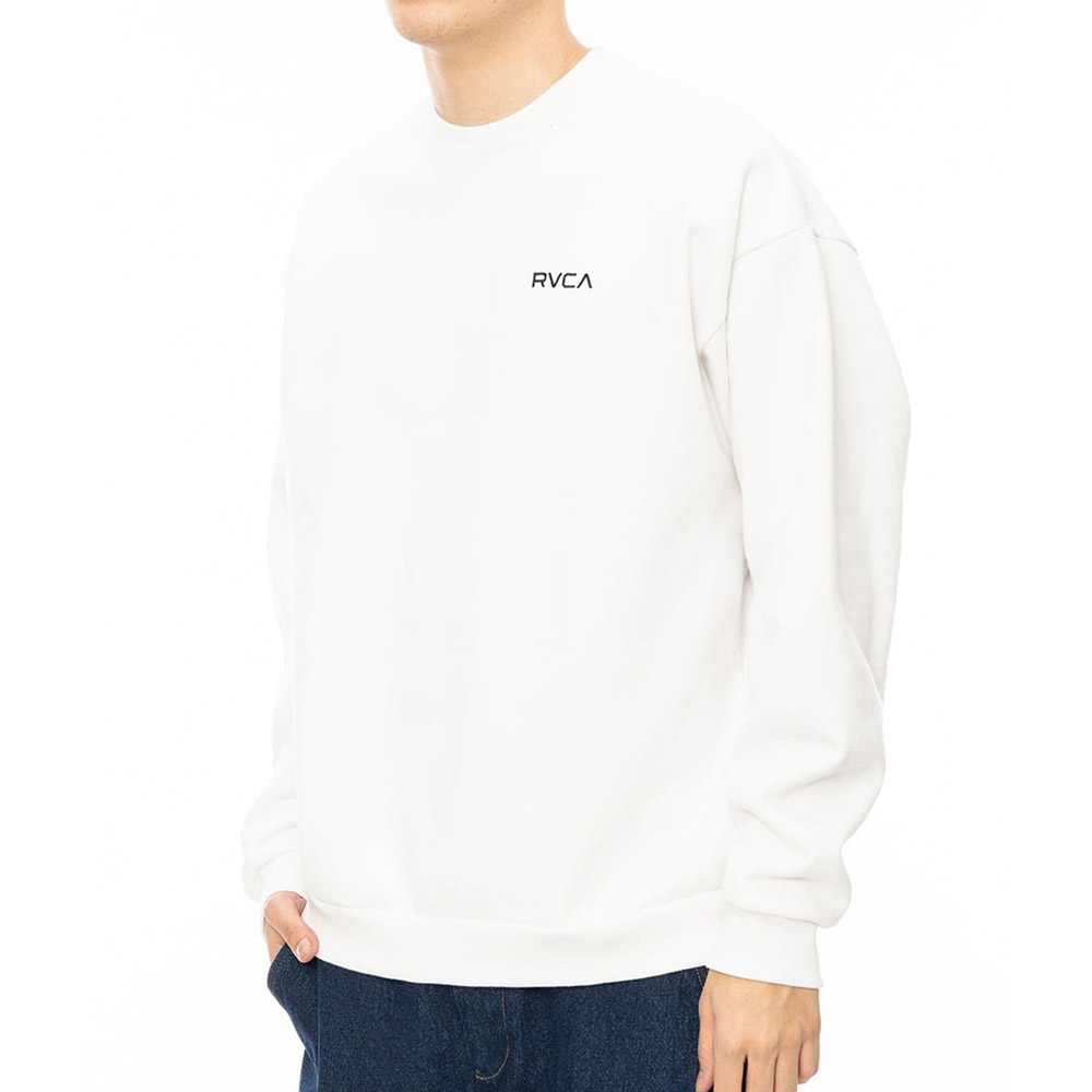 【関税込み】RVCA メンズ FAKE RVCA CREW トレーナー RVCA (ルーカ） FAKE RVCA CREW トレーナー【2022年秋冬モデル】BLK