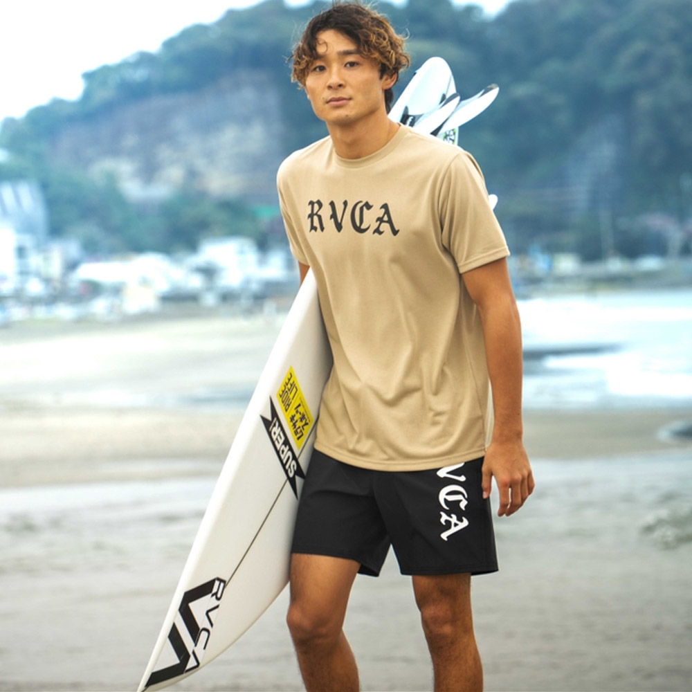 RVCA（ルーカ） ルカ ラッシュガード ラッシュ Tシャツ 半袖 OE