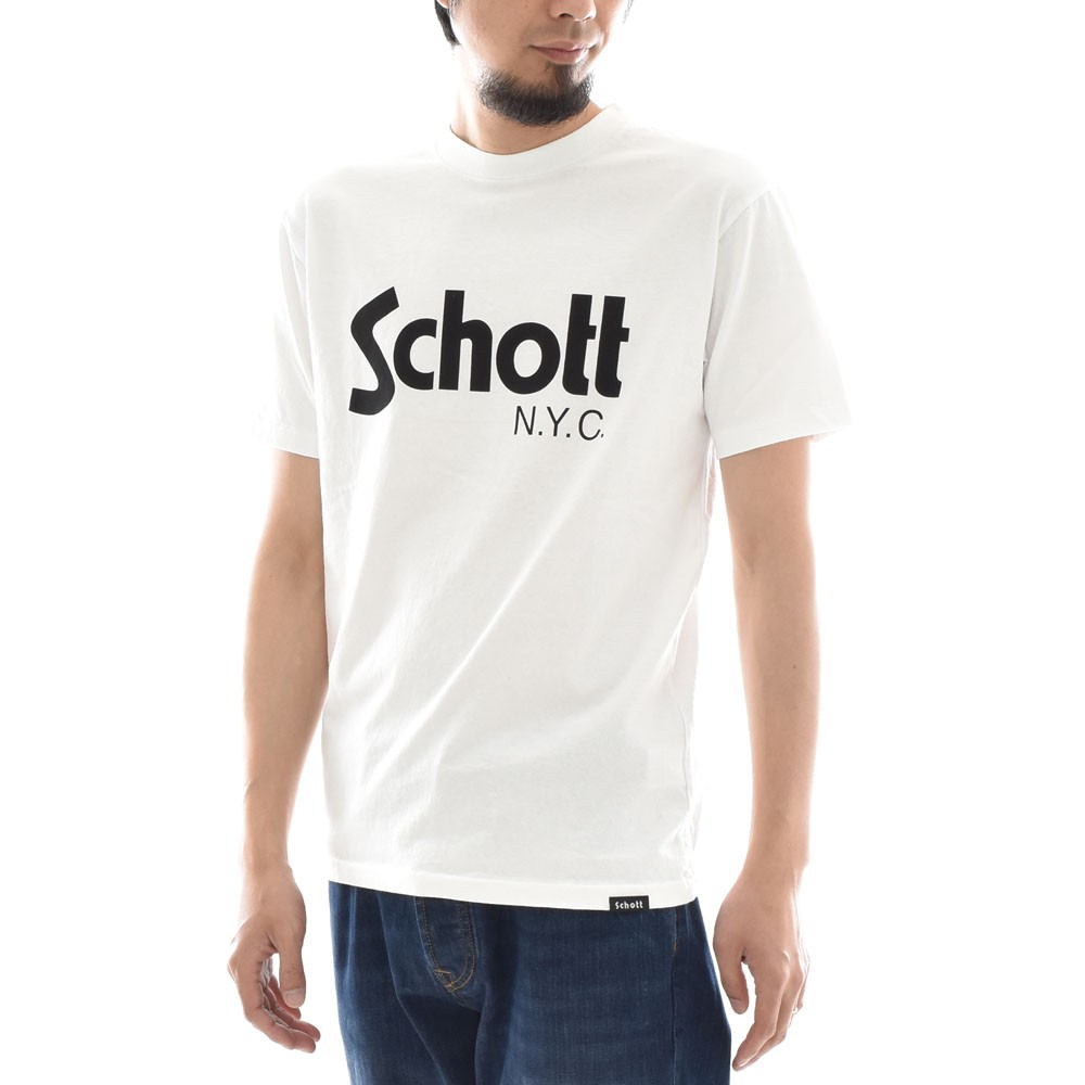 Schott ショット Tシャツ ベーシック ロゴ BASIC LOGO メンズ 半袖