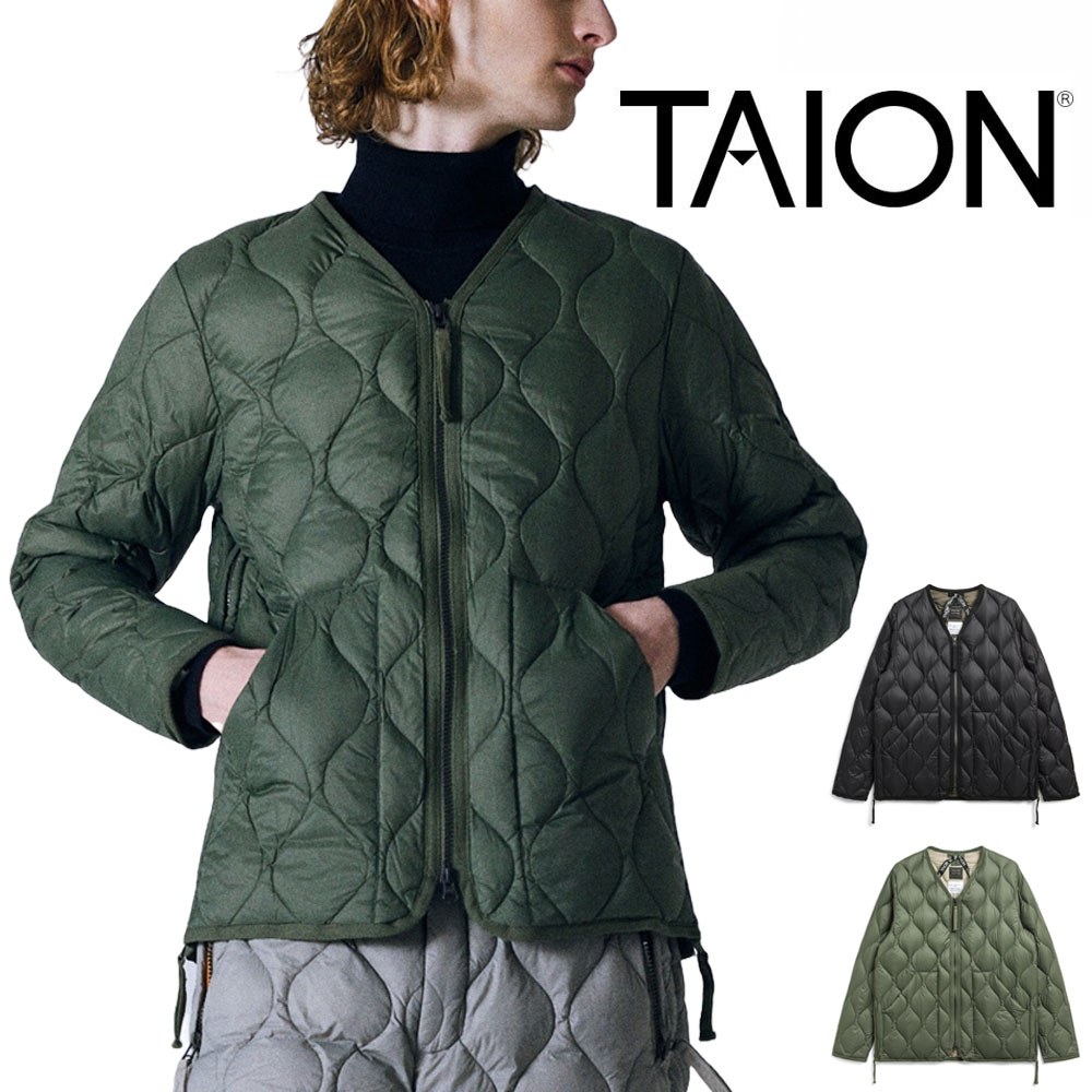 Amazon | [タイオン] インナーダウン・オフィシャル ユニセックス ミリタリーW-ZIP Vネックダウンジャケット(SOFT SHELL)  101ALSZML-1 | 服＆ファッション小物 通販