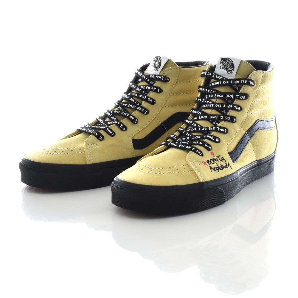 VANS バンズ スニーカー 靴 スケートハイ SK8-Hi ア トライブ コールド クエスト A TRIBE CALLED QUEST コラボ  メンズ 海外限定 イエロー VN0A38GER31