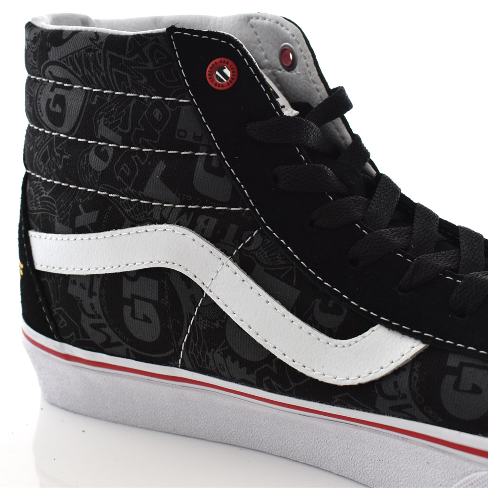 VANS ヴァンズ バンズ コラボ スニーカー VANS × GT BMX SK8-HI REISSUE スケートハイ リシュー メンズ ハイカット  黒 限定 US企画 VN品番 VN0A4U3DY09