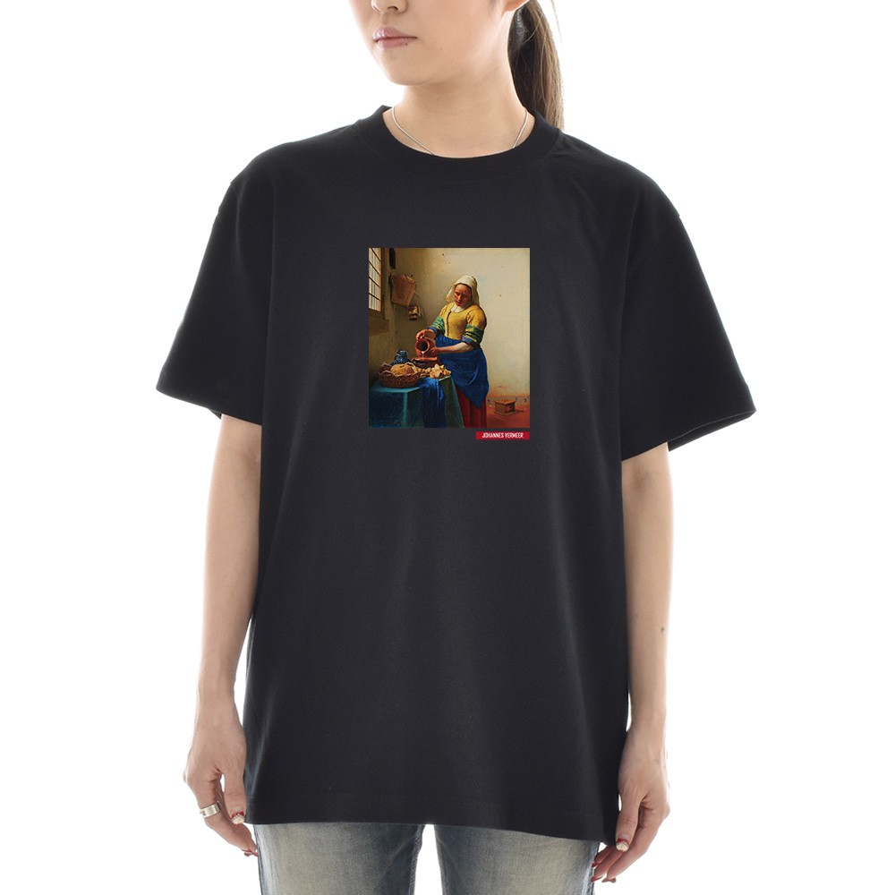 半袖 アートTシャツ】ヨハネス・フェルメール Tシャツ 牛乳を注ぐ女