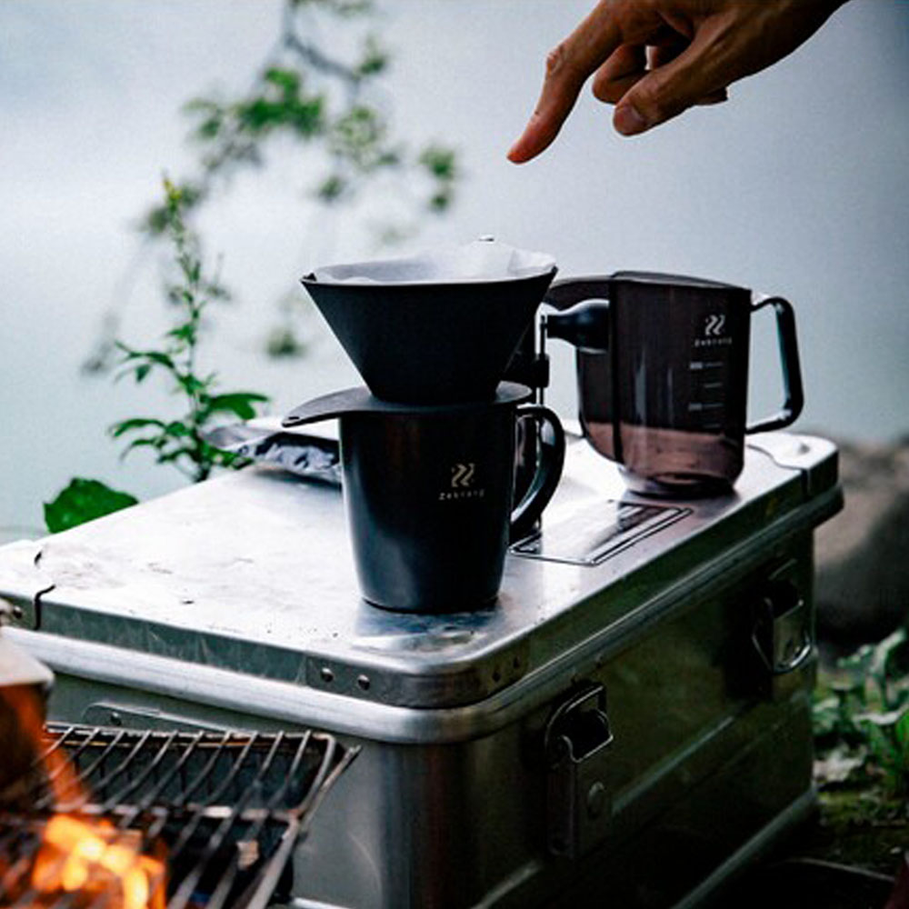 ゼブラン Zebrang ドリッパー 一人用 V60フラットドリッパー 01 コーヒードリッパー 持ち運び アウトドア ブラック 黒 ZB-VDF-01B ハリオ HARIO | Zebrang | 11