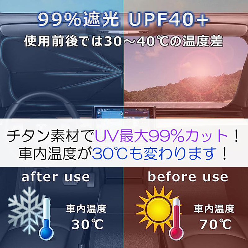 サンシェード 車 フロント 軽自動車 乗用車 サイズ選択 汎用品 | トヨタ | 04
