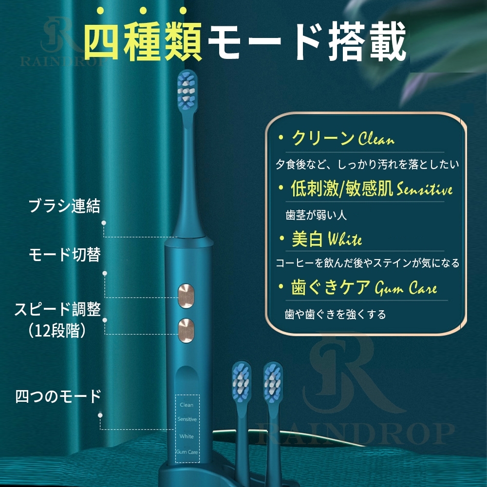 電動歯ブラシ 電動歯ブラシ 歯ブラシ 歯磨き 充電式 音波式歯ブラシ