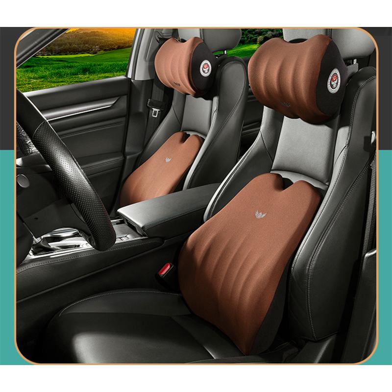 車の3Dネックヘッドレスト,ランバーサポート付きの通気性のある車のクッション,首,車の装飾用アクセサリー - 1